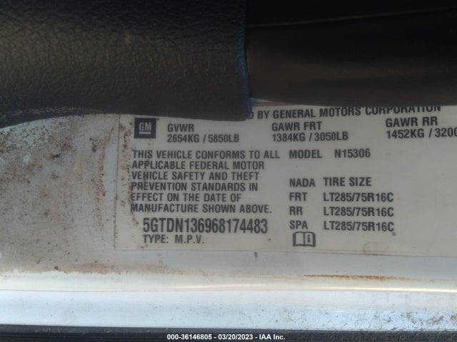 5GTDN136968174483 Hummer H3