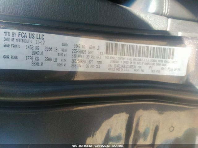 1C4RDJAG8JC186934 Dodge Durango Sxt
