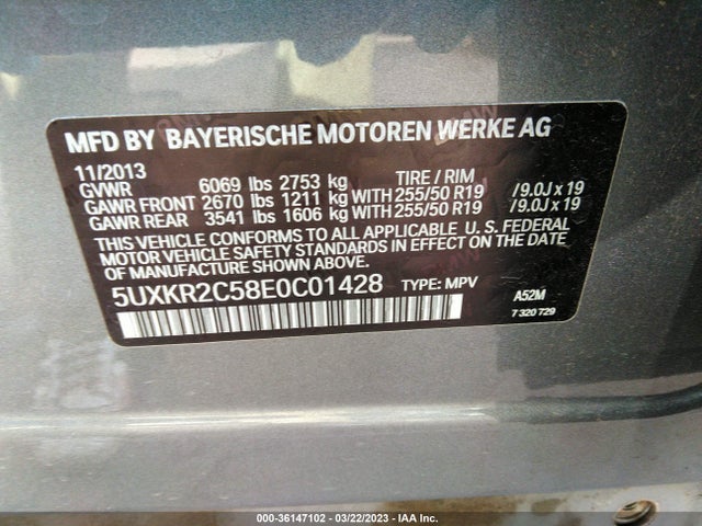 BMW X5 Sdrive35i 2014 5UXKR2C58E0C01428 Image 11