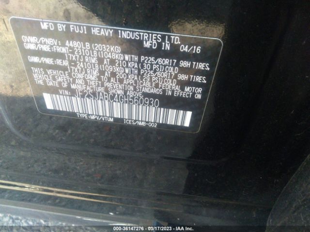 JF2SJABC4GH560930 Subaru Forester 2.5i