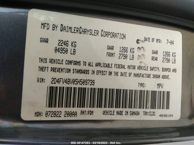 Dodge Magnum Se 2005 2D4FV48V05H509739 Image 11