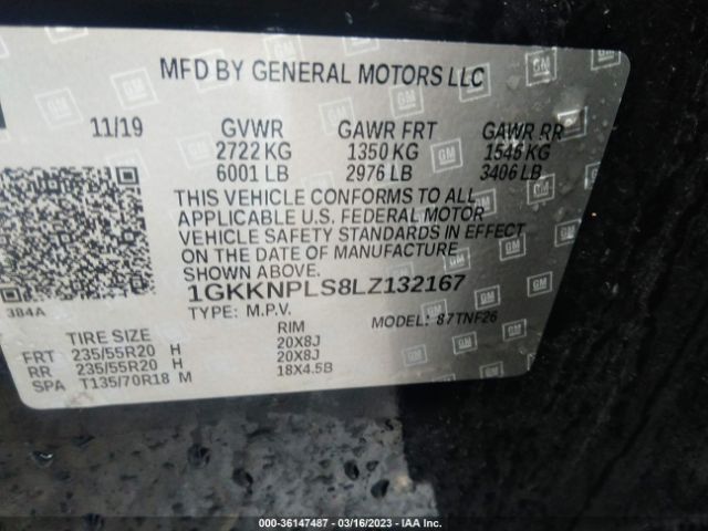 1GKKNPLS8LZ132167 GMC Acadia Denali