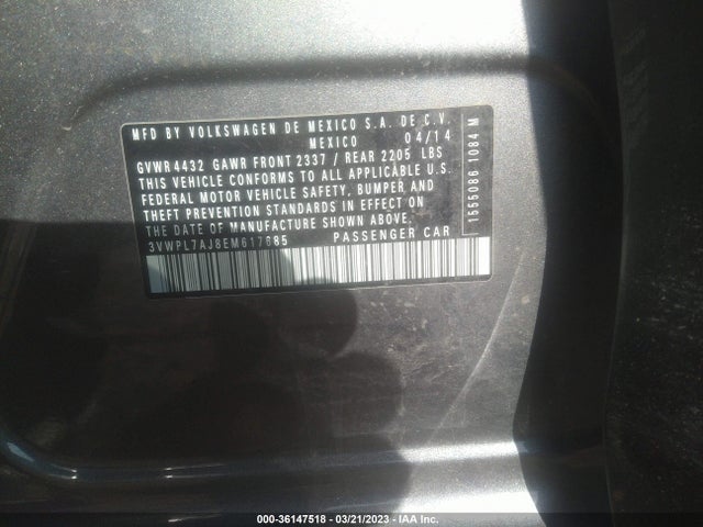 3VWPL7AJ8EM617685 Volkswagen Jetta Sportwagen Tdi W/sunroof