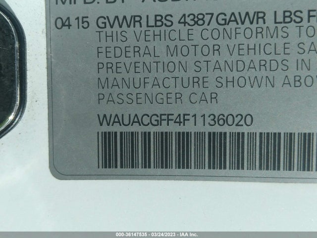 WAUACGFF4F1136020 Audi A3 1.8t Premium