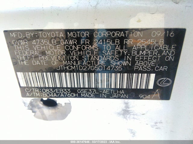 JTHCM1D27G5014735 Lexus IS 300