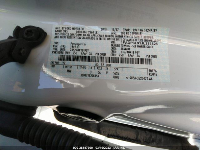 1FADP3L91JL233528 Ford FOCUS ST
