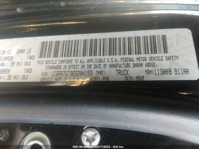 RAM 1500 Big Horn 2016 1C6RR7GT9GS204193 Image 9