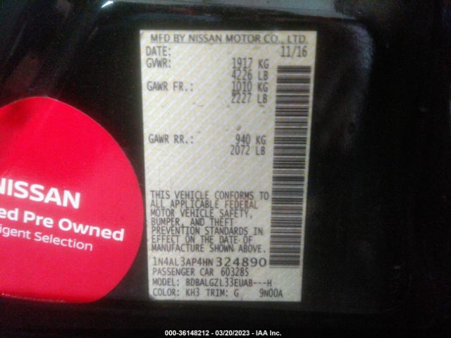 1N4AL3AP4HN324890 Nissan Altima 2.5 S