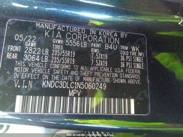 KNDC3DLC1N5060249 KIA Ev6 Wind