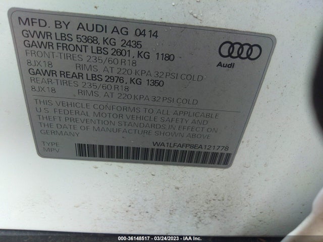 WA1LFAFP8EA121778 Audi Q5 Premium Plus