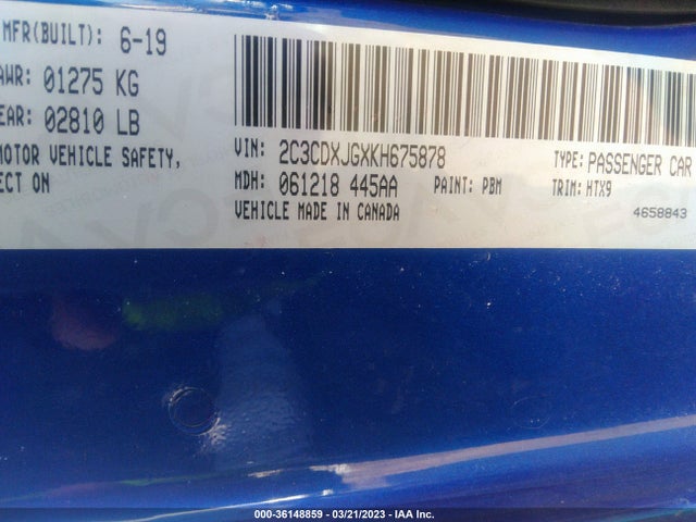 Dodge Charger Sxt 2019 2C3CDXJGXKH675878 Image 9