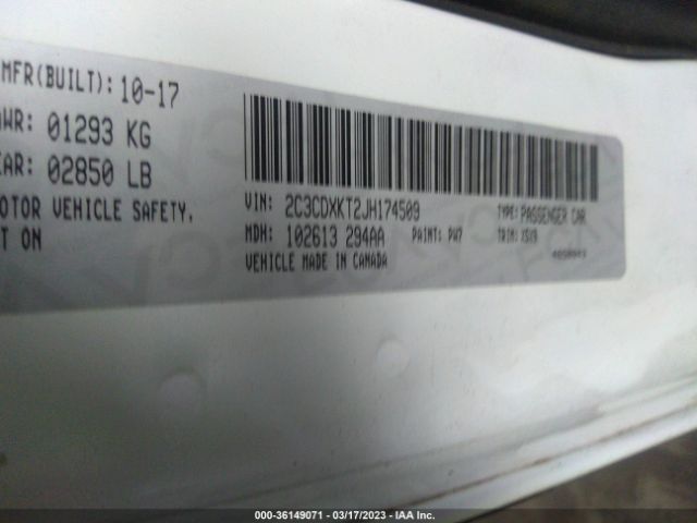 2C3CDXKT2JH174509 Dodge Charger Police