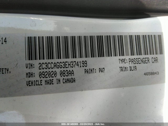 2014 CHRYSLER 300 300S VIN: 2C3CCAGG3EH374199