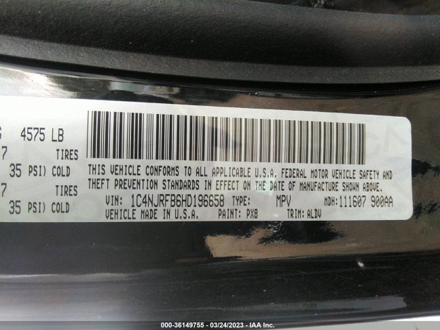 1C4NJRFB6HD196658 Jeep Patriot High Altitude