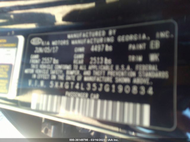 5XXGT4L35JG190834 KIA Optima S