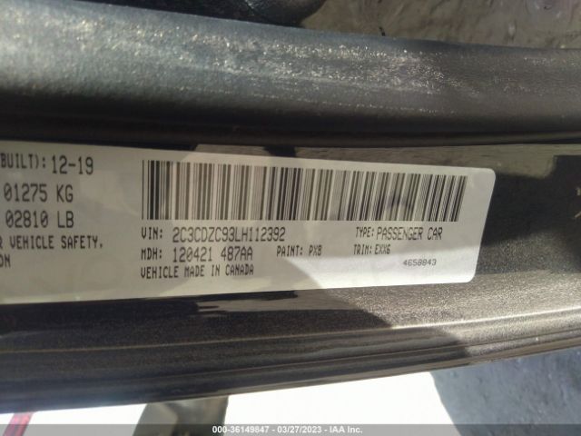 2C3CDZC93LH112392 Dodge Challenger Srt Hellcat