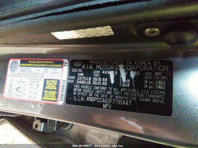 KNDPCCA62F7791447 KIA Sportage Sx