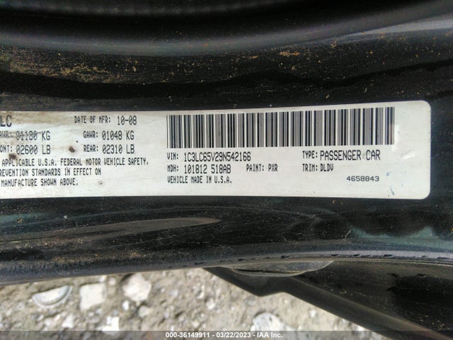 1C3LC65V29N542166 Chrysler Sebring Limited