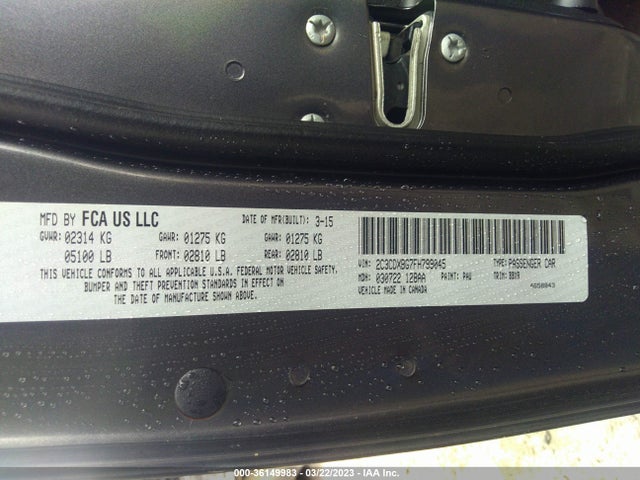 Dodge Charger Se 2015 2C3CDXBG7FH799045 Image 9