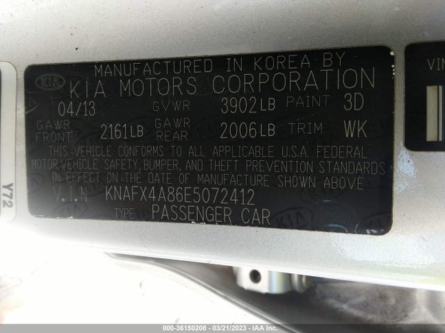 KIA FORTE EX 2014 KNAFX4A86E5072412 Image 9