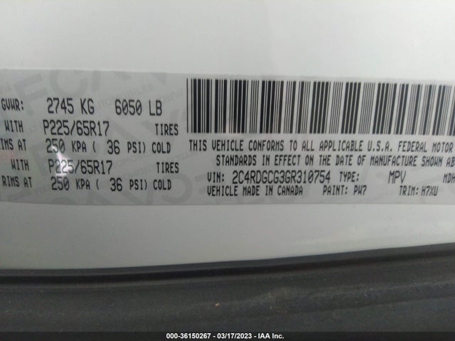 Dodge Grand Caravan Sxt 2016 2C4RDGCG3GR310754 Image 9