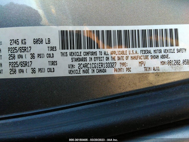 2C4RC1CG1ER133327 Chrysler Town & Country Touring-l