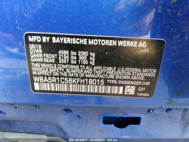 BMW 3 Series 330i 2019 аукцион фото