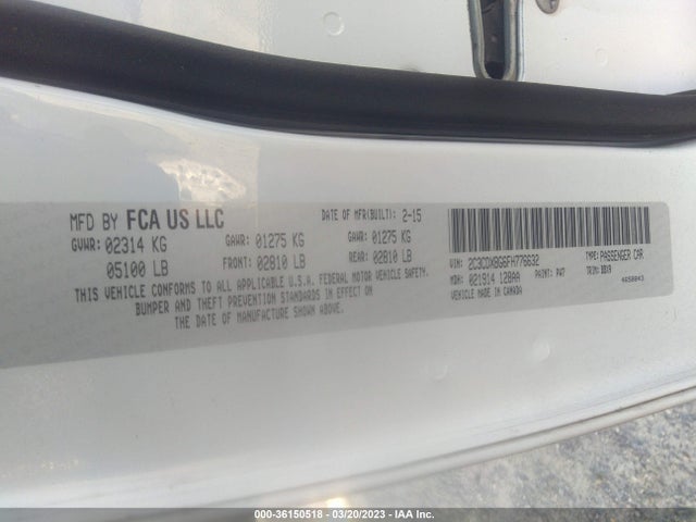 Dodge Charger Se 2015 2C3CDXBG6FH776632 Image 9