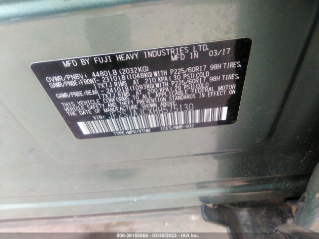 JF2SJAJCXHH575130 Subaru Forester Limited