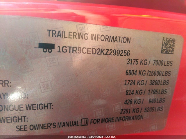 GMC Sierra 1500 Elevation 2019 1GTR9CED2KZ299256 Image 9