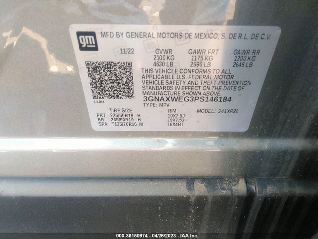 Chevrolet EQUINOX RS 2023 3GNAXWEG3PS146184 Image 8