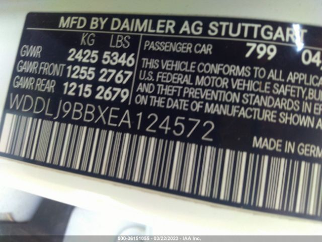 WDDLJ9BBXEA124572 Mercedes-Benz Cls-class Cls 550