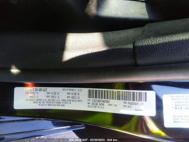 Chrysler 200 S 2015 1C3CCCBB7FN697803 Image 9