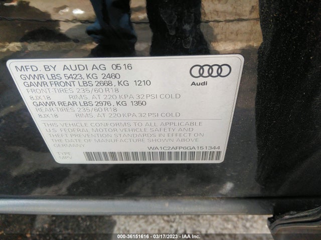 WA1C2AFP6GA151344 Audi Q5 PREMIUM
