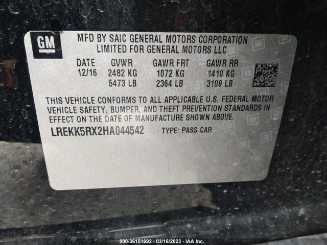 Cadillac Ct6 Sedan Plug-in Rwd 2017 LREKK5RX2HA044542 Image 10