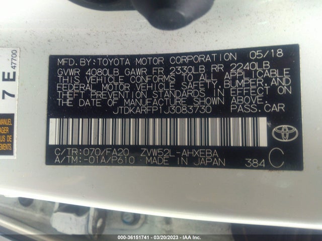 Toyota Prius Prime Plus/premium/advanced 2018 JTDKARFP1J3083730 Image 11