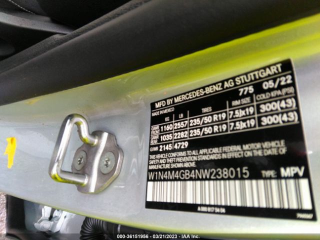 W1N4M4GB4NW238015 Mercedes-Benz Glb Glb 250