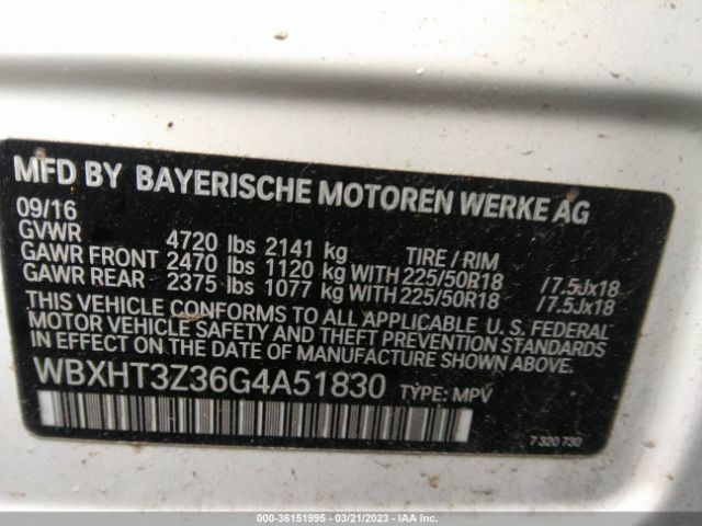 WBXHT3Z36G4A51830 BMW X1 Xdrive28i