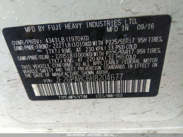 JF2GPABC6H8204677 Subaru Crosstrek Premium
