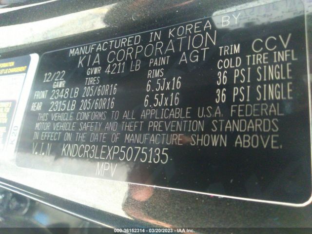 KNDCR3LEXP5075135 KIA NIRO EX