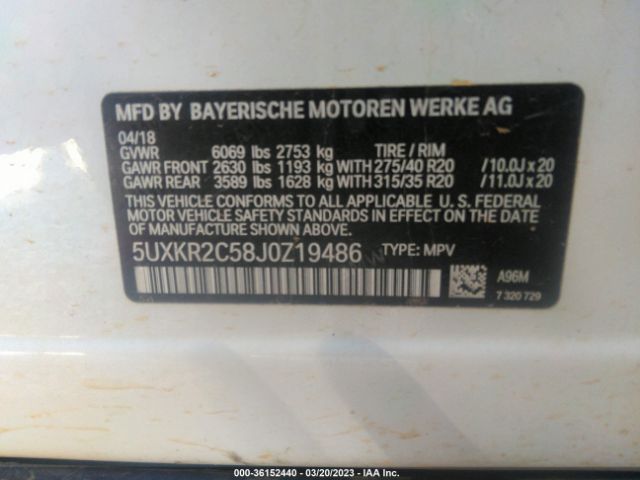 5UXKR2C58J0Z19486 BMW X5 Sdrive35i