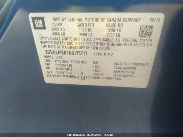 2GKALMEK1H6175717 GMC Terrain Sle