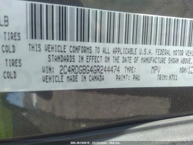 Dodge Grand Caravan Se 2016 2C4RDGBG4GR244474 Image 9
