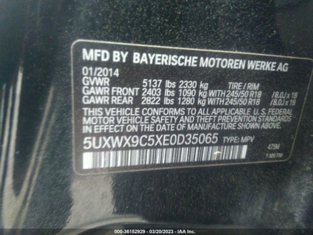 5UXWX9C5XE0D35065 BMW X3 Xdrive28i