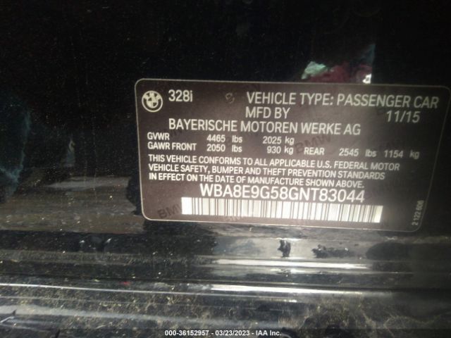 WBA8E9G58GNT83044 BMW 3 Series 328i