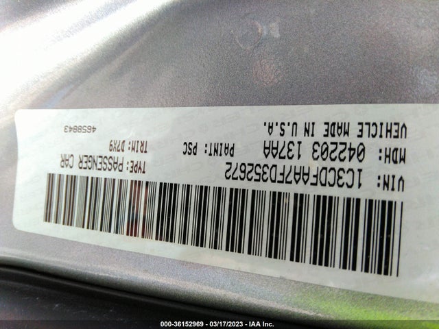 Dodge DART SE 2015 1C3CDFAA7FD352672 Image 10