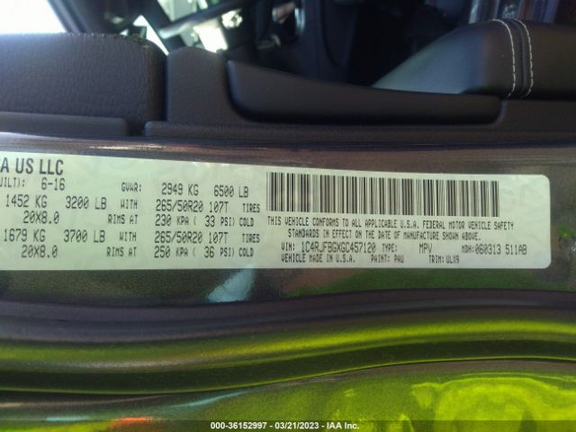 1C4RJFBGXGC457120 Jeep Grand Cherokee Limited