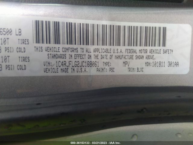1C4RJFLG2JC168061 Jeep Grand Cherokee Trailhawk