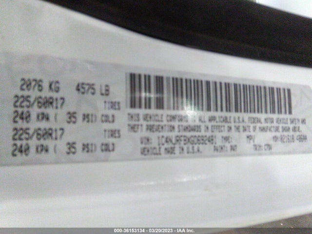 1C4NJRFBXGD692481 Jeep Patriot Latitude