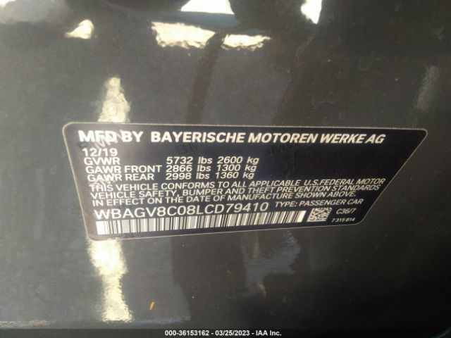 WBAGV8C08LCD79410 BMW 8 Series M850i
